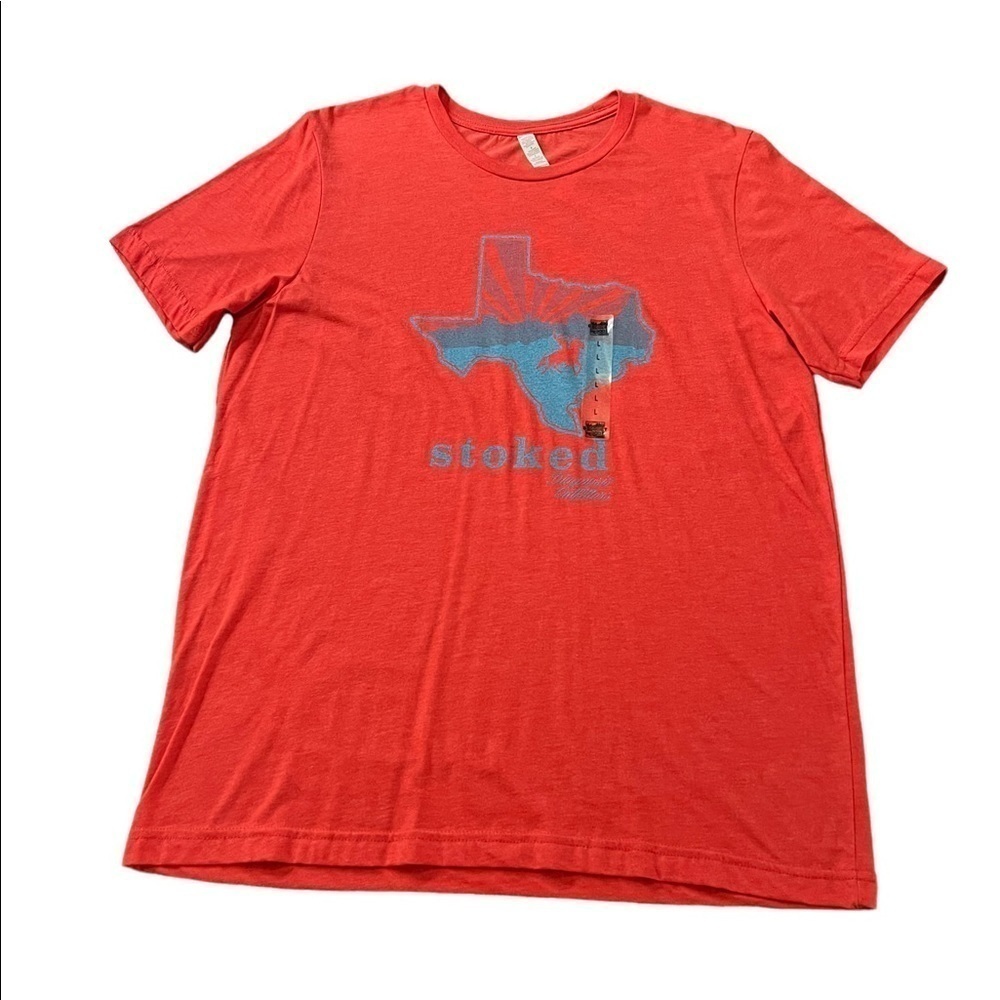DIAGNOSIS OUTFITTERS MENS RED SHORT SLEEVE TEXAS COWBOY T-SHIRT SIZE LARGE NWT